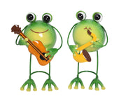 Bulk 12 Metal Musical Frog Garden Decor 14x11.5x23cm 2 Asst In Australia - Darrahopens