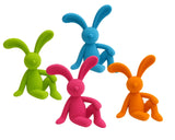 Bulk 4 Flocked Sitting Bunny 38cm 4 Asst In Australia - Darrahopens