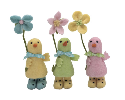 Bulk 12 Handmade Felt Bird W Flower 20cm 3 Asst In Australia - Darrahopens