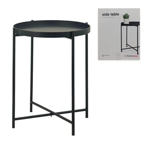 Bulk 4 Round Metal Tray Table Black 38x50cmh In Australia - Darrahopens
