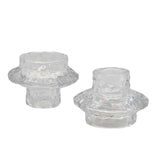 Clear Glass Candle Holder 2 Use 7.8x5.5cm