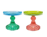 Bulk 12 Multicoloured Glass Candle Holder 9.8x9.8x9.5cm 2 Asst In Australia - Darrahopens