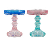Bulk 12 Multicoloured Glass Candle Holder 9.8x9.8x12cm 2 Asst In Australia - Darrahopens
