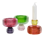 Bulk 24 Multicoloured Glass Candle Holder 7.5x7.5cm 4 Asst In Australia - Darrahopens