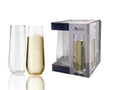 Clear Stemless Champagne Glass Pack Of 4 280ml In Australia - Darrahopens