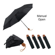 Bulk 12 Black Collapsible Umbrella Mannual Open 53.5cm In Australia - Darrahopens