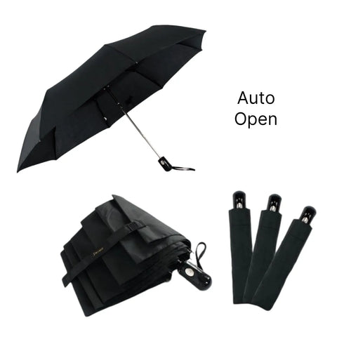 Bulk 12 Black Collapsible Umbrella Auto Open 56cm In Australia - Darrahopens