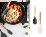 Bulk 24 Accent Silicone Spoon Spatula 32x6.7cm 2 Asst In Australia - Darrahopens
