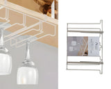 Bulk 12 Under Cabinet Wine Glasses Holder 35.5x25.5x7.5cm In Australia - Darrahopens