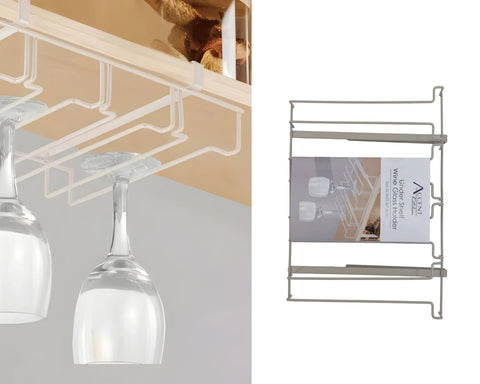 Bulk 12 Under Cabinet Wine Glasses Holder 35.5x25.5x7.5cm In Australia - Darrahopens