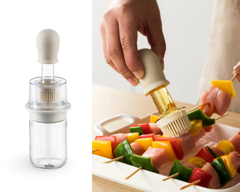 Bulk 12 Glass Oil Dispenser W Brush 180ml In Australia - Darrahopens