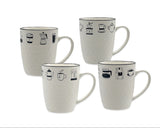 Bulk 24 Embossed Mug New Bone China 380ml 4 Asst In Australia - Darrahopens