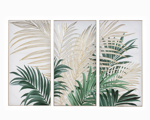 Bulk 3 Tropical Leave Wallart 50x100cm 3 Asst In Australia - Darrahopens