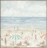 Summer Beach Hand Painted Wallart 100x100cm In Australia - Darrahopens
