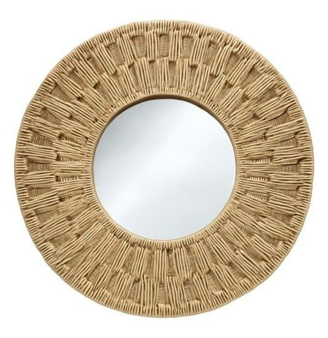 Bulk 4 Woven Paper Rope Round Wall Mirror 60cm In Australia - Darrahopens