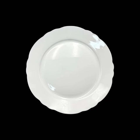 Bulk 24 White Bone China Scalloped Plate 20cm 8inch In Australia - Darrahopens