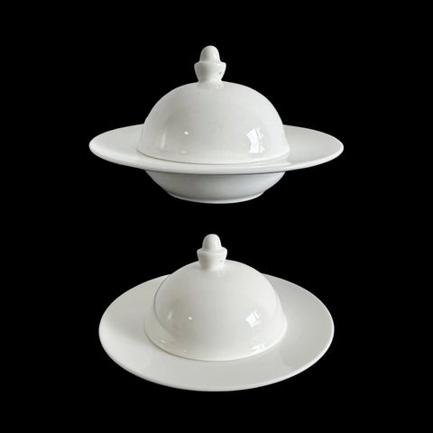 Bulk 12 White Fine Bone China Butter Dish In Australia - Darrahopens
