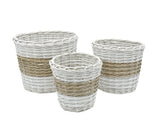 Bulk 4 Hampton Willow Basket Round s/3 32xh28xb26cm In Australia - Darrahopens