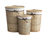 Natural Willow Basket Round s/3 45xh55cm In Australia - Darrahopens