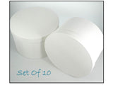 Bulk 2 Textured Flock Gift Box Round White set10 42x25cm In Australia - Darrahopens