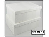 Bulk 2 White Textured Flock Pattern Gift Box 43x34x16cm Set Of 18 In Australia - Darrahopens