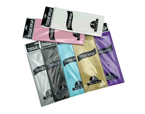 Bulk 72 Giftwrap Tissue Paper 5 Shts 50 X 70cm Asst Col In Australia - Darrahopens