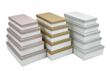 Bulk 6 White Box With Glitter Paper Lid Set Of 5 34x22x7.5cm In Australia - Darrahopens