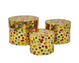 Bulk 8 Confetti Round Box Set Of 3 19.x19x15.5cm In Australia - Darrahopens