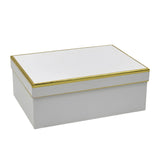 Bulk 2 White Deluxe Foiled Rim Gift Box set18 43x34x16cm In Australia - Darrahopens