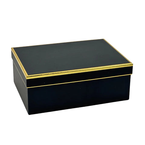 Bulk 2 Black Deluxe Foiled Rim Gift Box Set 18 43x34x16cm