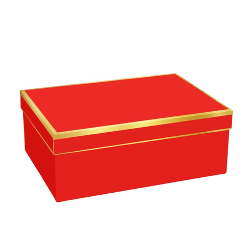 Bulk 2 Red Deluxe Foiled Rim Gift Box set18 43x34x16cm In Australia - Darrahopens