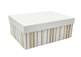 Bulk 2 Foiled Stripes White Gift Box Set 18 43x34x16cm In Australia - Darrahopens