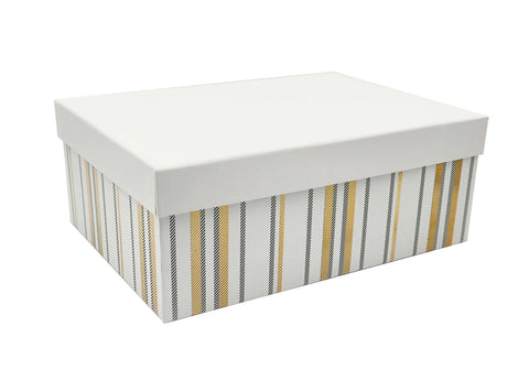 Bulk 2 Foiled Stripes White Gift Box Set 18 43x34x16cm In Australia - Darrahopens