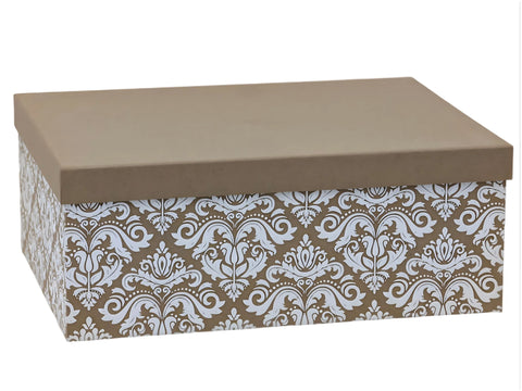 Kraft Damask Gift Box Set 18 43x34x16cm In Australia - Darrahopens