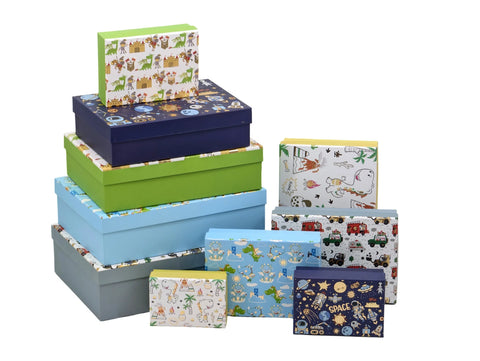 Bulk 3 Playful Adventure Foiled Gift Box Set 10 37x27x11cm In Australia - Darrahopens
