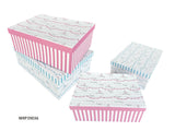 Bulk 2 Happy Birthday Stripe Gift Box Set 18 43x34x16cm 2 Asst Cols In Australia - Darrahopens