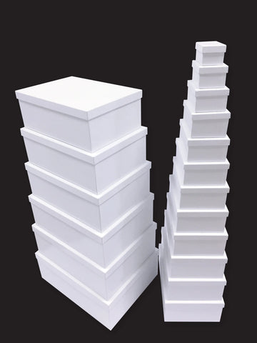 Bulk 2 Gift Box Rec Set Of 18 White Gloss