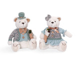 Bulk 6 Xmas Beary Blu Bear Sitting 21x16x24/31hcm 2 Asst In Australia - Darrahopens