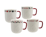 Bulk 24 Xmas Embossed Mug New Bone China 345ml 4 Asst In Australia - Darrahopens