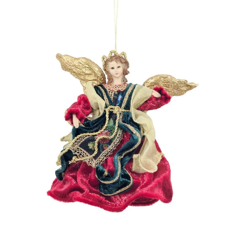 Bulk 6 Xmas Angel Tree Topper Red Traditional Sml 19cm In Australia - Darrahopens
