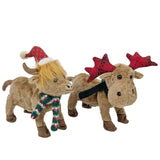 Xmas Festive Singing Dancing Moose & Yak 30cmh 2 Asst In Australia - Darrahopens