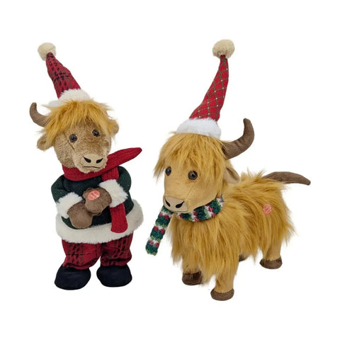 Xmas Festive Singing Yak 38-43cmh 2 Asst In Australia - Darrahopens