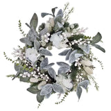 Xmas White Hydrangea & Berry Wreath 55cm In Australia - Darrahopens