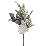 Xmas White Hydrangea & Berry Spray 62cm In Australia - Darrahopens