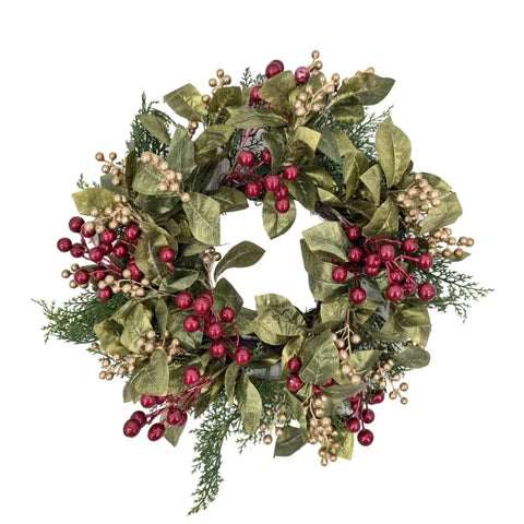 Bulk 4 Xmas Berry Luxe Wreath 50cm In Australia - Darrahopens