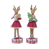 Bulk 8 Xmas Candyland Deer Girl Resin 24.5cmh In Australia - Darrahopens