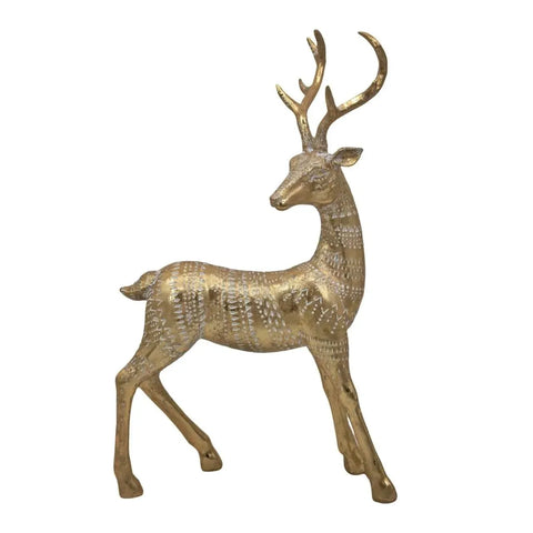 Bulk 4 Xmas Golden Elegance Polyresin Deer Standing 27.5x16x44cm In Australia - Darrahopens