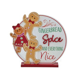 Bulk 8 Xmas Round Gingerbread Sign Mdf Deco 23.5cm In Australia - Darrahopens
