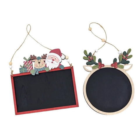 Bulk 24 Xmas Mdf Blackboard Hanger 17-18cm 2 Asst In Australia - Darrahopens