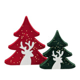 Bulk 12 Xmas Mdf Velvet Tree Med 17.7x19cm 2 Asst In Australia - Darrahopens